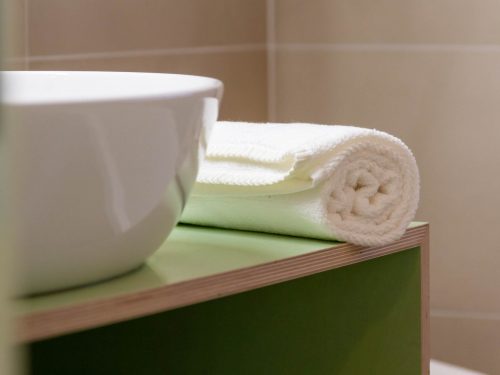 Badezimmer Handtücher Waschbecken Design