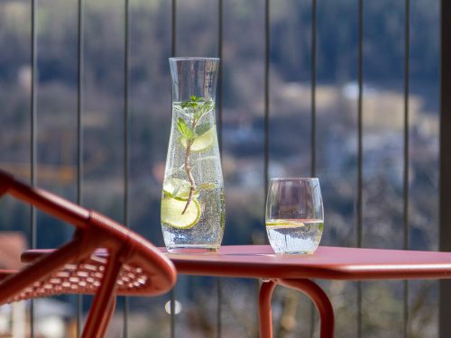 Genuss Terrasse Relax Getränk Lesen Ausblick Aussicht Balkon